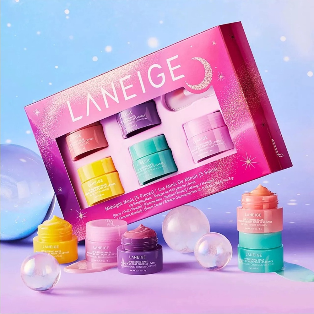 Laneige Midnight Minis w/Applicator 2023 Limited Edition 5 Flavors Brand New